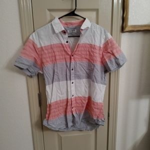 Express striped button down shirt M